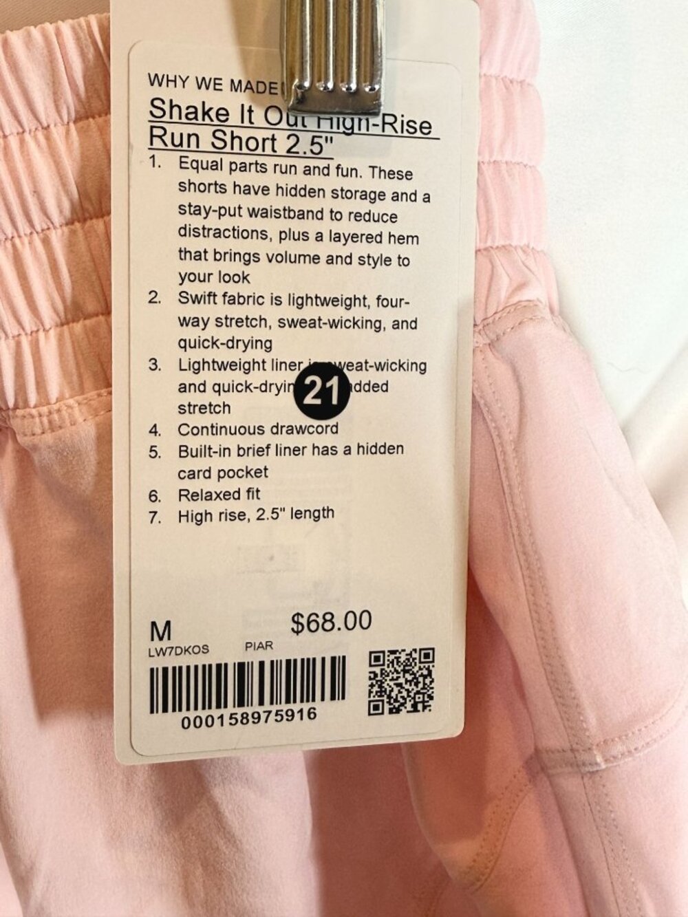 Lululemon Shake It Out High-Rise Run Shorts NWT - Size M - Picture 5 of 5
